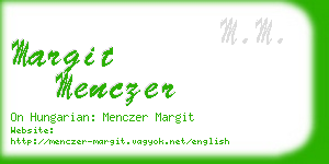 margit menczer business card